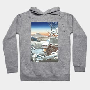 Snowy Farmyard in Yaizu by Tsuchiya Koitsu Hoodie